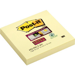 Αυτοκόλλητα Χαρτάκια Super Sticky 654-6SS-CY 76x76mm 90φύλλα