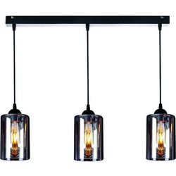 Home Lighting KQ 8877-3 SMOG Κρεμαστό Φωτιστικό Οροφής Τρίφωτο 77-8201
