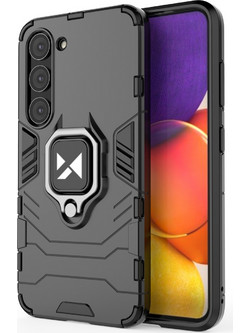 Wozinsky Ring Armor case for Samsung Galaxy S23 armored cover magnetic holder ring black