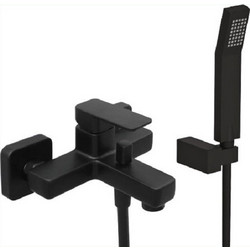 Eurorama Quadra 144210-400 Αναμεικτική Μπαταρία Μπανιέρας Πλήρες Σετ ΜαύρηΚωδικός: 12916718