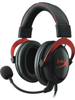 HyperX Cloud II Gaming Headset Over Ear Black Red