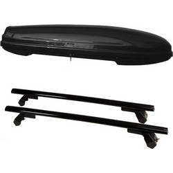 Μπάρες οροφής Hermes GS3 μαύρες για Opel Astra J 4D/5D σετ με μπαγκαζιέρα Hakr Magic Line 350 μαύρη
