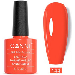 Canni 144 Neon Orange Ημιμόνιμο Βερνίκι Νυχιών 7.3ml