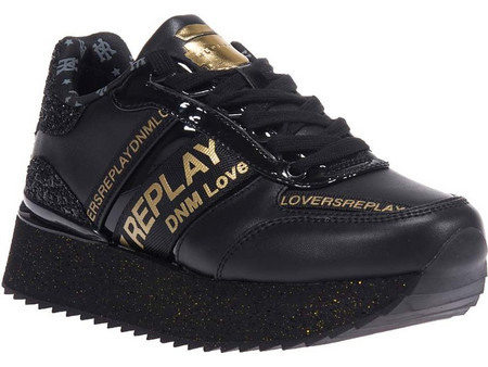 Replay Penny Γυναικεία Sneakers Μαύρα RS630102S-0003