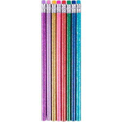 Apli Glitter Σετ 8 Μολύβια HB με Γόμα (Διάφορα Χρώματα) AP-18780