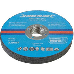 Σετ Μεταλλικοί Δίσκοι Κοπής Silverline 115x3x22mm 10τμχ