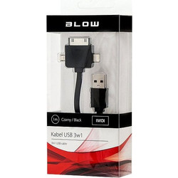 BLOW DM-66-060 Καλώδιο USB A - iPhone 8 / iPhone 4 / microUSB 1m