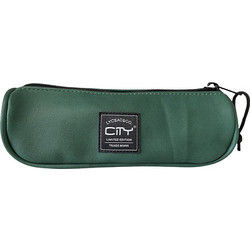 Lyc Sac City Eclair Leatherlike Κασετίνα Βαρελάκι Πράσινη 27999