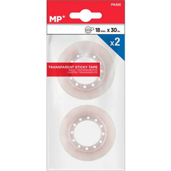 MP PA500 Κολλητική Ταινία Διάφανη 18mm x 30m 2τμχ