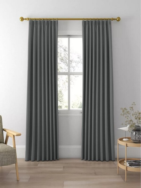 Γαρύφαλλο Κουρτίνα με Τρέσα 285x280 Silk Touch Γκρι