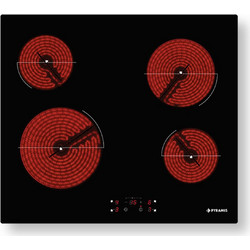 Pyramis PHC61410FMB Κεραμική Εστία Αυτόνομη με Λειτουργία Κλειδώματος 58x51cm