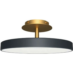 Φωτιστικό Οροφής - Πλαφονιέρα Asteria 2372 Φ43x16,9cm Led 1100lm 17W 3000K Anthracite-Brass Umage
