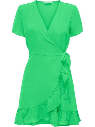 Only Marlie Mini Καλοκαιρινό Καθημερινό Φόρεμα Κρουαζέ Lime 15256777