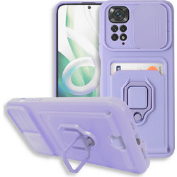 Bodycell Multifunction Θήκη Xiaomi Redmi Note 11 Pro 4G/5G Purple με Κορδόνι