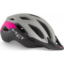 MET Casque Crossover Κράνος Ποδηλάτου Δρόμου / Πόλης / Βουνού με Led Γκρι
