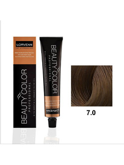 Lorvenn Beauty Color 7.0 Ξανθό Φυσικό Μόνιμη Βαφή Μαλλιών 70ml