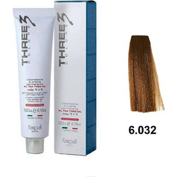 Faipa Three Color 6.032 Ξανθό Σκούρο Σοκολατί Μόνιμη Βαφή Μαλλιών 120ml