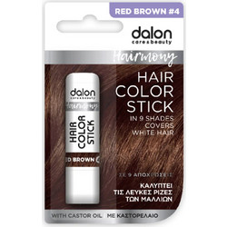 Dalon Color Hair Stick 4 Καστανό Κόκκινο Κραγιόν Μαλλιών 4.5gr