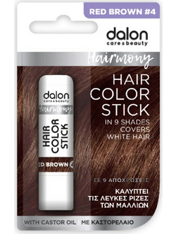 Dalon Color Hair Stick 4 Καστανό Κόκκινο Κραγιόν Μαλλιών 4.5gr