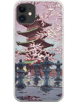 Θήκη Ukiyo-e - Cherry Blossom iPhone 11 Flexible TPU (Διάφανη Σιλικόνη)