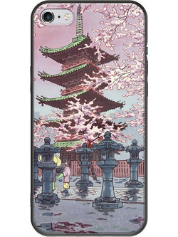 Θήκη Ukiyo-e - Cherry Blossom iPhone 6 Plus / iPhone 6s Plus Black TPU (Μαύρη Σιλικόνη)