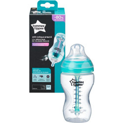 Tommee Tippee Advanced Πλαστικό Μπιμπερό με Θηλή Σιλικόνης κατά των Κολικών 3m+ Turquoise 340ml 311814