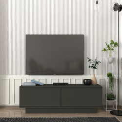 ArteLibre Έπιπλο Τηλεόρασης Ξύλινο Γκρι Μ120xΠ35xΥ38cm 14410299