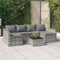 vidaXL Σετ Σαλόνι Κήπου Rattan 2τμχ Γκρι 362344