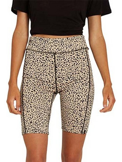 Volcom LIil Γυναικείο Κολάν Ποδηλατικό Ψηλόμεσο Καφέ B0912100-ANM