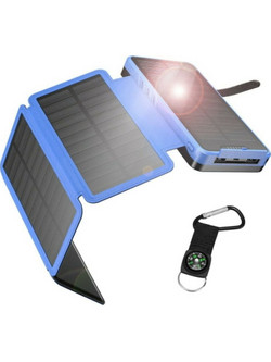 Poweradd YD-820S Panel Ηλιακό Power Bank 26800mAh Blue