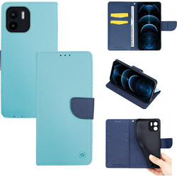 Θήκη Πορτοφόλι Sonique Trend Wallet Xiaomi Redmi A1 / Redmi A2 Σιέλ / Σκούρο Μπλε