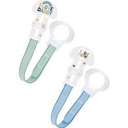MAM MAM Clip Set Κορδέλα Στήριξης για 0+ Μηνών, 2τμχ (Κωδικός: 312Β) (ΔΙΑΦΟΡΑ ΧΡΩΜΑΤΑ)