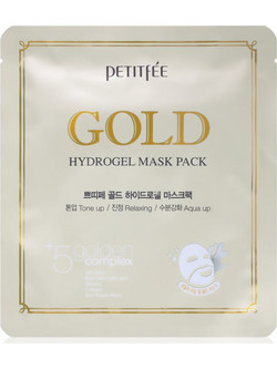 Petitfee Hydrogel Gold Sheet Μάσκα Προσώπου για Ενυδάτωση με Υαλουρονικό Αλόη & Κολλαγόνο 1τμχ