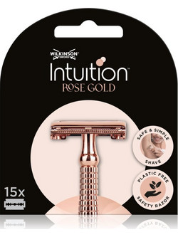 Wilkinson Sword Intuition Double Edge Rose Gold Ανταλλακτικές Λεπίδες 15τμχ