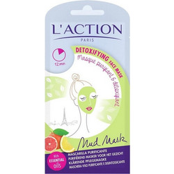 L'Action Paris Detoxifying Face Mud Μάσκα Προσώπου για Λάμψη 1τμχ