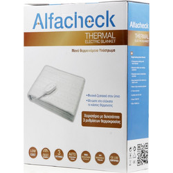 Alfacheck Ηλεκτρικό Μονό Υπόστρωμα Πλενόμενο Λευκό 60W 150x80cm