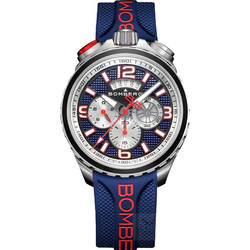 Bomberg BOLT-68 Ανδρικό Ρολόι Χρονογράφος με Μπλε Καουτσούκ Λουράκι BS45CHSS.064-4.12
