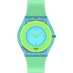 Swatch Γυναικείο Ρολόι με Πράσινο Καουτσούκ Λουράκι SS08Z100