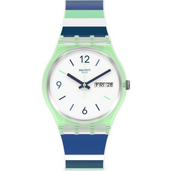 Swatch Sky Zebra Γυναικείο Ρολόι με Πολύχρωμο Καουτσούκ Λουράκι GG711
