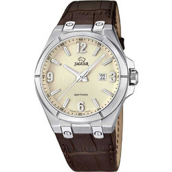 Jaguar Swiss Made Sapphire Ανδρικό Ρολόι με Καφέ Δερμάτινο Λουράκι J666/1