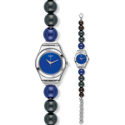 Swatch Ganges Γυναικείο Ρολόι με Ασημί Μεταλλικό Μπρασελέ YSS294G