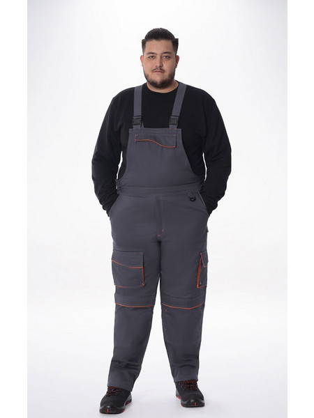 ΟΛΟΣΩΜΗ ΦΟΡΜΑ ΕΡΓΑΣΙΑΣ AXON BIP-PANTS TOP PLUS SIZE - Γκρι