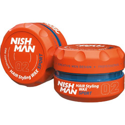 Nish Man Aqua Sport Κερί Μαλλιών Λάμψης 150ml
