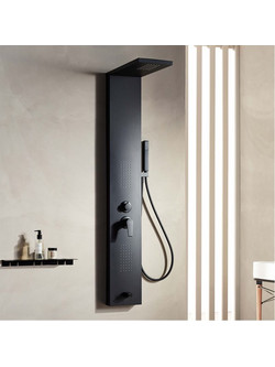 Tema 53100-1 Στήλη Υδρομασάζ 150cm Black Matt