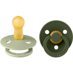 BIBS Colour Πιπίλες Καουτσούκ 6m+ Sage Hunter Green 2τμχ