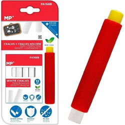 MP σετ κιμωλίες με θήκη PA168B, λευκές, 12τμχ PA168B