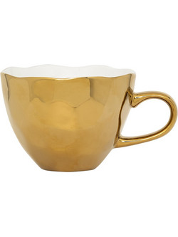 Φλυτζάνι Καπουτσίνο/Τσάι Σετ με Πιάτο Good Morning Cup Κεραμικό Χρυσό O11x8 cm Urban Nature Culture Amsterdam