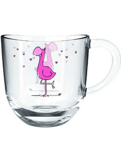 Κούπα Flamingo 022903L 280ml Clear-Fuchsia Leonardo Γυαλί