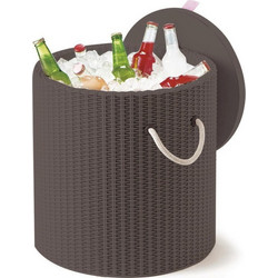 Σκαμπό Εξωτερικού Χώρου Rattan Cool Stool 39L ΚΑΦΕ 43.7x43.7x44εκ.(26.00022)