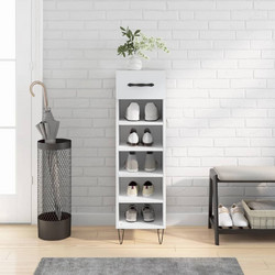 vidaXL Παπουτσοθήκη Ξύλινη Λευκή Μ35xΠ30xΥ105cm 829668